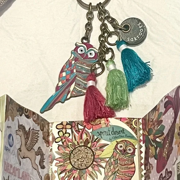 Sakroots Owl print Artists Circle Women's Backpack - Picture 7 of 16